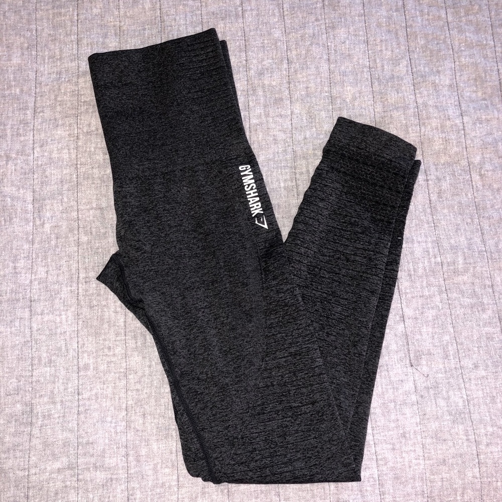 Gymshark High Waisted Leggings in Black Marl XS
